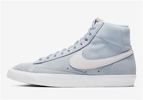 Nike blazers light blue swoosh